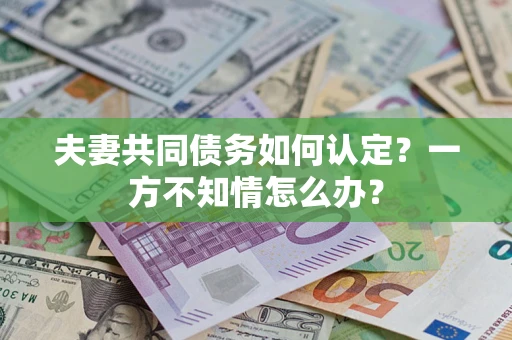 济南夫妻共同债务如何认定？一方不知情怎么办？